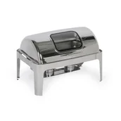 Pojemniki i kosze gastronomiczne - Brytfanna z pokrywą roll-top z okienkiem, 635 x 425 x 440 mm, 9 l - miniaturka - grafika 1