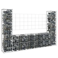 Ogrodzenia - Vidaxl shumee shumee gabionowe z 2 słupkami żelazo 140x20x100 cm - miniaturka - grafika 1