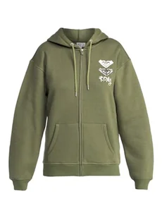 Roxy Top Surf Stoked Zipped Brushed Damski Zielony L - Koszulki i topy damskie - miniaturka - grafika 1