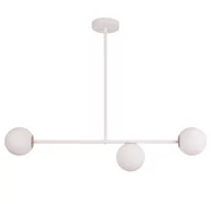 Lampy sufitowe - Sigma biała lampa sufitowa na 3 żarówki 33191 GAMA żyrandol do sypialni klosze szklane kule 33191 - miniaturka - grafika 1
