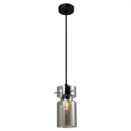 Lampy sufitowe - Lampa wisząca NIVIO E27 - czarny/dymiony - miniaturka - grafika 1