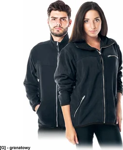 R.E.I.S. POLAR-HONEY - bluza, miły w dotyku krótko strzyżony polar, 100% poliester 290 g/m2, suwak, 3 zasuwane kieszenie - granatowy L - Bluzy męskie - miniaturka - grafika 1