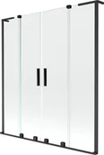 Parawany nawannowe - Mexen Velar L Duo parawan nawannowy 2-skrzydłowy rozsuwany 150 x 150 cm, transparent, czarny - 896-150-003-02-70 - miniaturka - grafika 1