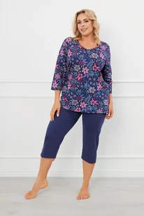 Topana piżama damska 3/4 rękaw, 3/4 spodnie - Italian Fashion - Piżamy damskie - miniaturka - grafika 1