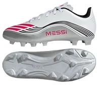 Piłka nożna - Buty adidas F50 Messi Club Jr FG/MG JP7457 biały 38 2/3 - miniaturka - grafika 1