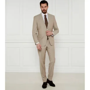 BOSS BLACK Wełniany garnitur H-Huge-2Pcs-224 Slim Fit - Garnitury - miniaturka - grafika 1