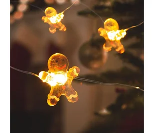 LED Łańcuch bożonarodzeniowy 10xLED/2xAA 1,2m ciepła biel - Oświetlenie świąteczne - miniaturka - grafika 1