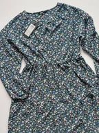 Sukienki - ONLY VICTORIA sukienka r. S długi rękaw kwiaty kolorowa krótka - miniaturka - grafika 1