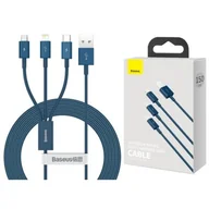 Kable USB - Baseus Kabel USB Micro USB/USB Typ-C/Lightning Superior Series 3w1 1.5 m CAMLTYS-03 - miniaturka - grafika 1
