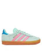 Buty dla dziewczynek - adidas Sneakersy Gazelle JP7130 Zielony - miniaturka - grafika 1