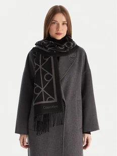 Calvin Klein Szalik LV04D8061 Szary - Apaszki i szaliki męskie - miniaturka - grafika 1