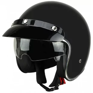 Kask Na Skuter Motocyklowy Otwarty Z Daszkiem Bb 588 -Przyciemniona Blenda S Czarny - Kaski motocyklowe - miniaturka - grafika 1