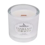 Świece - Świeczka sojowa Vanilla and Tabacco biała 170g - miniaturka - grafika 1