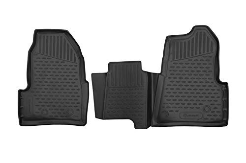 Gumowe maty podłogowe 3D zaprojektowane do generacji FORD Transit IV, 2013-obecne 2 szt.