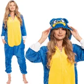 Stroje karnawałowe - Piżama Damska Kombinezon Kigurumi Onesie Kostium Sonic Niebieski 155-165 M - miniaturka - grafika 1
