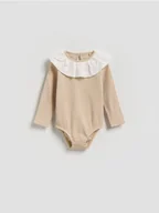Body dla niemowląt - Reserved - Body z kołnierzykiem - beżowy - miniaturka - grafika 1