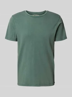 T-shirt z detalem z logo - Koszulki męskie - miniaturka - grafika 1