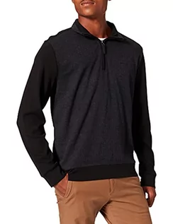 Bluzy męskie - Pierre Cardin Męska bluza dresowa ze stójką i zamkiem błyskawicznym, Czarny, XL - grafika 1