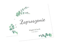 Kartki okolicznościowe i zaproszenia - Zaproszenie personalizowane na ślub z kopertą - 6 szt. - miniaturka - grafika 1
