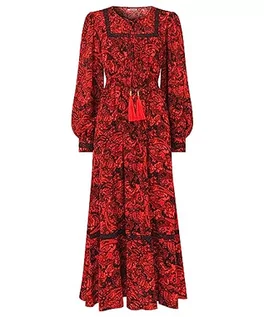 Sukienki - Joe Browns Damska jesienna sukienka midi z nadrukiem Paisley z marszczoną talią, wielokolorowa, 18, multi, 44 - grafika 1
