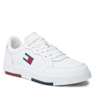 Sneakersy męskie - Sneakersy Tommy Jeans Retro Ess EM0EM01397 Biały - miniaturka - grafika 1