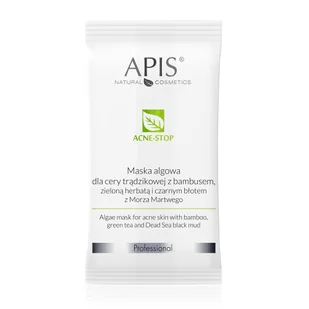 Apis Acne-stop Maska algowa dla cery trądzikowej z bambusem, zieloną herbatą, 20g 15497-uniw - Maseczki do twarzy - miniaturka - grafika 1