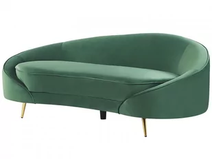 Sofa welurowa zielona SAVAR - Sofy i kanapy - miniaturka - grafika 4