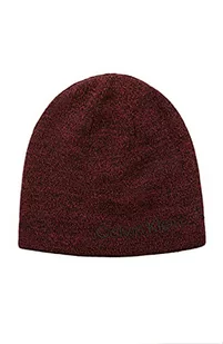 Calvin Klein męska Czapka męska Odwracalna Beanie, Czerwony i czarny marsz, rozmiar uniwersalny - Czapki męskie - miniaturka - grafika 1