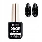 Utwardzacze do paznokci - NC Nails, Lakier hybrydowy Top Drop White, 11 ml - miniaturka - grafika 1