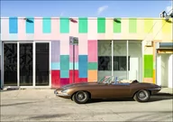 Plakaty - Storefront and snazzy car in the Wynwood neighborhood of Miami, Florida., Carol Highsmith - plakat 70x50 cm - miniaturka - grafika 1