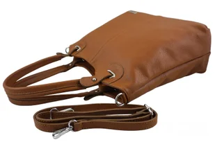 Codzienna duża torebka damska - Brązowa jasna - Torebki damskie - miniaturka - grafika 6