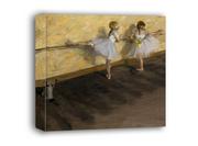 Obrazy i zdjęcia na płótnie - Dancers Practicing at the Barre, Edgar Degas - obraz na płótnie Wymiar do wyboru: 85x85 cm - miniaturka - grafika 1