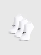 Skarpetki dla dzieci - 4F Skarpetki sportowe przed kostkę (3-pack) dziewczęce - białe 32-34 - miniaturka - grafika 1