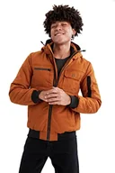 Kurtki męskie - DeFacto kurtka męska, brązowy, XS - miniaturka - grafika 1