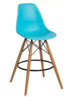 Taborety i hokery - D2.Design Krzesło barowe 46x54x105cm P016W PP jasnoniebieskie 5902385725200 - miniaturka - grafika 1