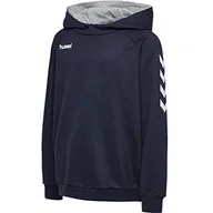 Bluzy męskie - Hummel Hmlgo Kids Cotton męska bluza z kapturem, niebieski, 176 - miniaturka - grafika 1