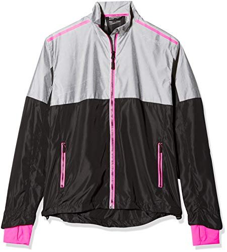 Rogelli Reflex kurtka damska czarny Black/Reflect/Pink S