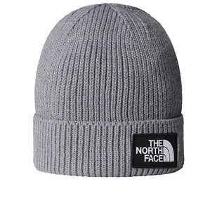 Czapka unisex The North Face Logo Box Beanie 0A8CHEDYY1 - szara - Czapki i chusty sportowe męskie - miniaturka - grafika 1