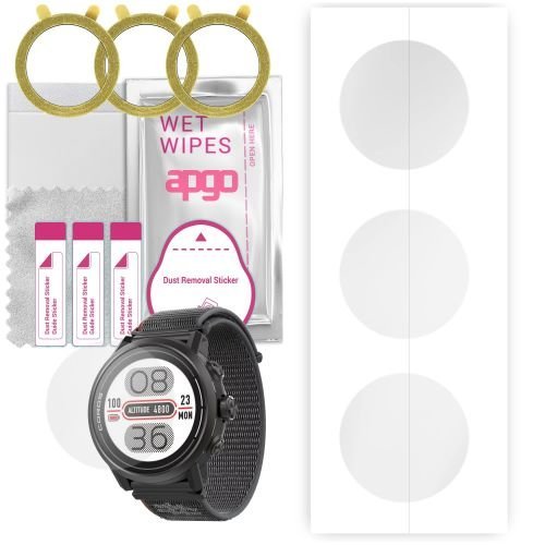 3x folia ochronna hydrożelowa do Coros APEX 2 - apgo Smartwatch Hydrogel Protection Ochrona na ekran smartwatcha