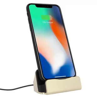 Złącze Lightning do ładowania i synchronizacji stacji dokującej do iPhone'a — złote - Ładowarki do telefonów - miniaturka - grafika 1