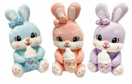 Maskotki i pluszaki - ZAJĄCZEK KRÓLICZEK MASKOTKA PLUSZAK Z BUTELKĄ BABY 40 cm - miniaturka - grafika 1