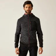 Bluzy sportowe męskie - Regatta Bluza męska rozsuwana z kapturem Alven Czarny, Cotton, Rozmiar: 3XL - miniaturka - grafika 1