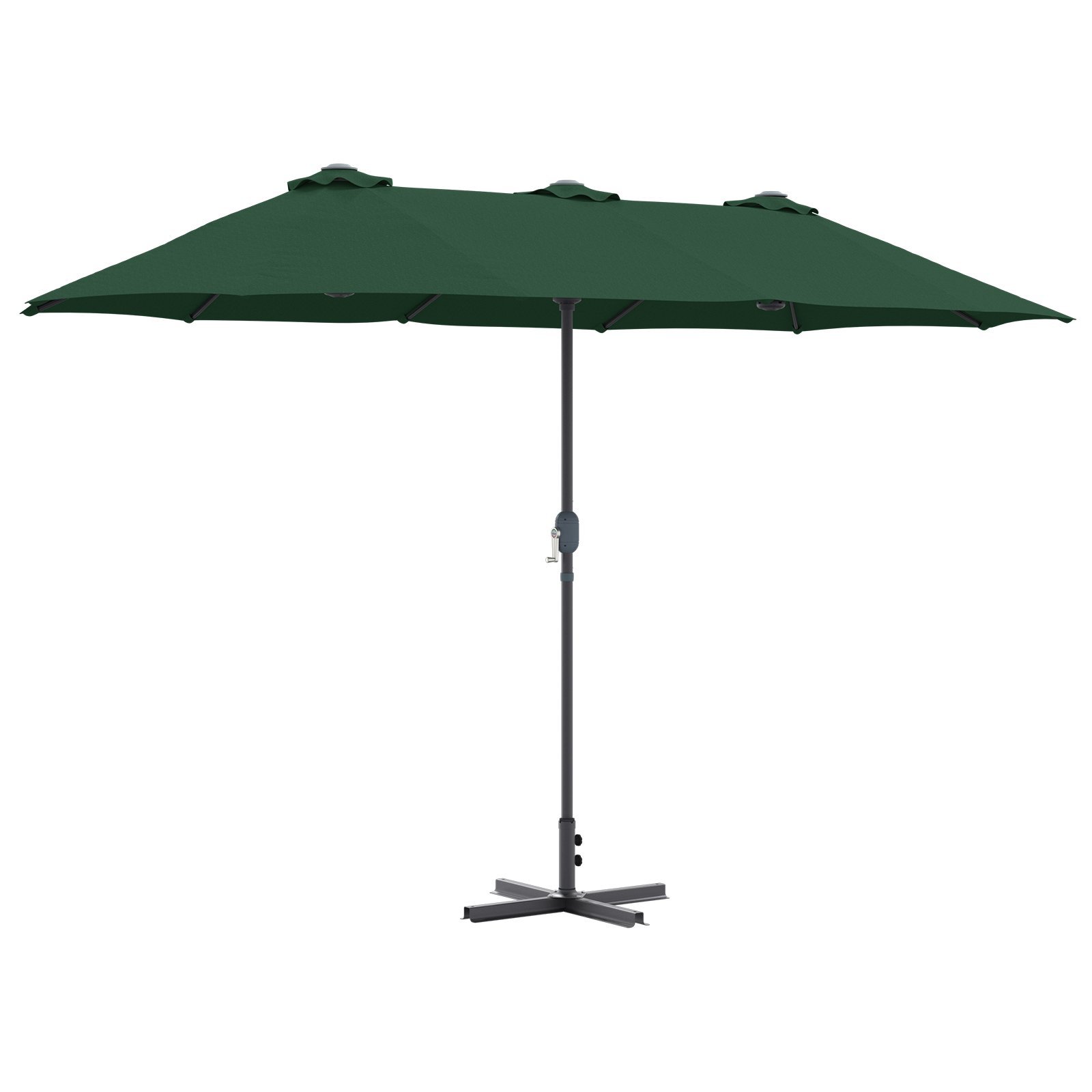 vidaXL Parasolka ogrodowa Zielony 380 x 196 x 235 cm