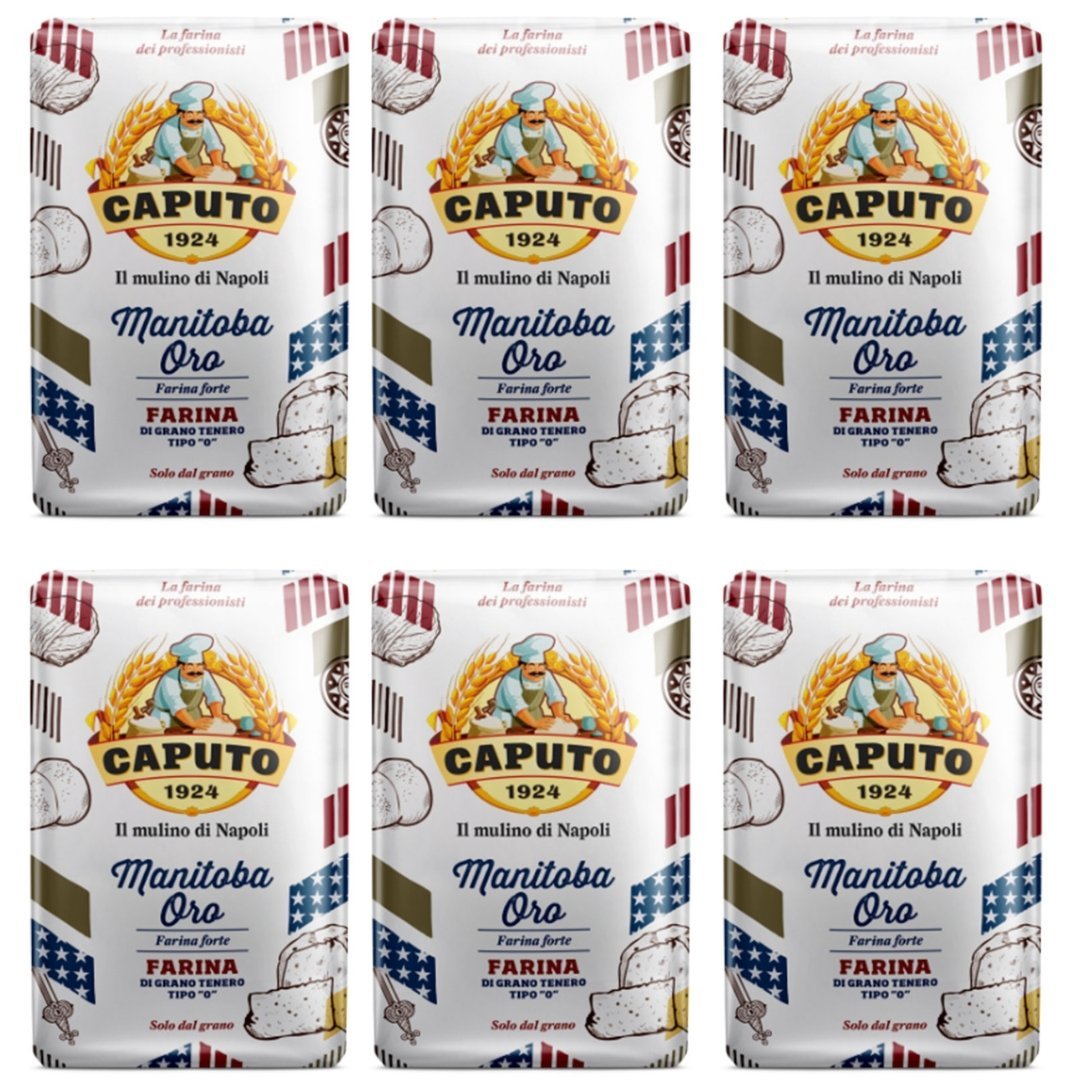 Zestaw Mąka do Pizzy Caputo Manitoba Oro 6x1kg - Idealna na Domowe i Profesjonalne Wypieki