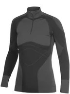 Bielizna sportowa damska - CRAFT damska ziprolli Warm Zip Turtleneck, czarny, M - miniaturka - grafika 1