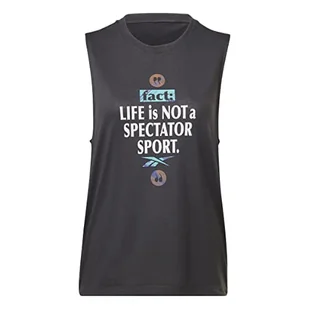 Reebok Damska koszulka z grafiką, fioletowy, S, Fioletowy, M - Koszulki i topy damskie - miniaturka - grafika 1