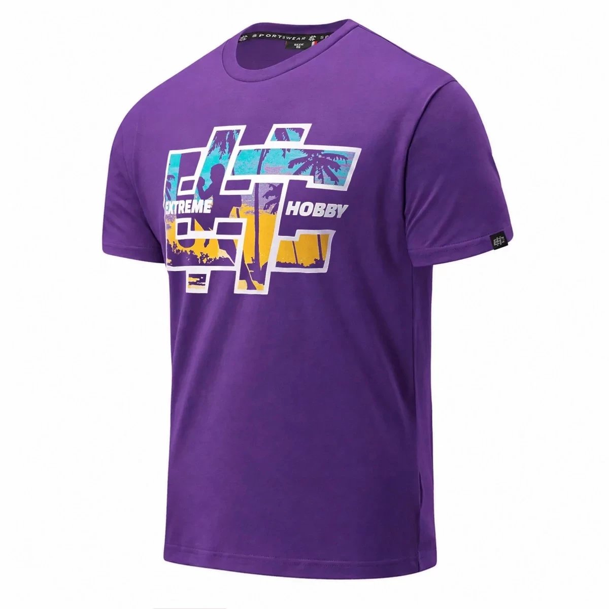 T-shirt EXTREME HOBBY HASHTAG HEAT fioletowy-M