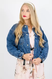 Jeansowa krótka katana oversize - Olika - Kurtki damskie - miniaturka - grafika 1