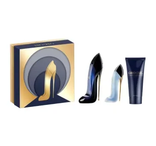 CAROLINA HERRERA GOOD GIRL WODA PERFUMOWANA SPRAY 80ML + MGIEŁKA DO WŁOSÓW 30ML + BALSAM 100ML - Zestawy perfum damskich - miniaturka - grafika 1