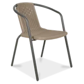 Fotele i krzesła ogrodowe - Focus Garden Krzesło ogrodowe SIMPLE cappuccino - miniaturka - grafika 1
